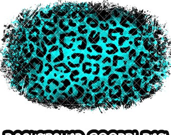 Background Leopard Paint Splatter Black Blue Neon | Splash Frame | Splatter Background | Printable Artwork I Digital File | Sublimation PNG
