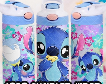 Archivo PNG de Stitch Cup DESCARGA DIGITAL Diseño de vaso de 12 oz, envoltura de vaso con tapa abatible de 12 oz
