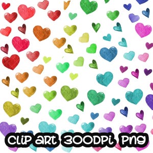 Aquarela pintada à mão herat, Dia dos Namorados, clipart digital, cartões, convitesrt, casamento, rosa, vermelho