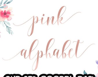 Rosa Alphabet Clip Art, Rosa Folienalphabet, digitale Clipart, Schrift, Buchstabenkarten, einladungsrt, PNG