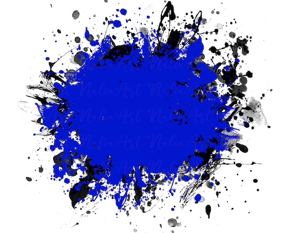 Blue Paint Splatter Art Board Print for Sale by Reethes