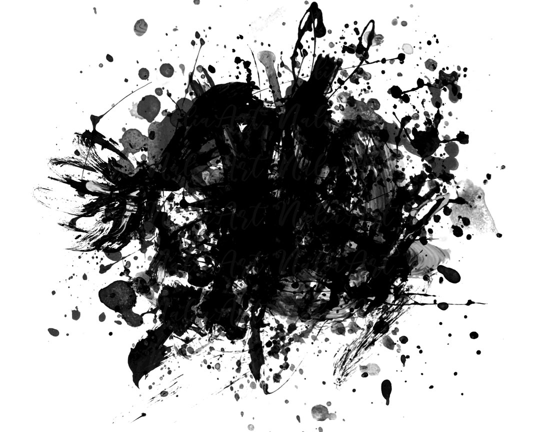 Background Paint Splatter Black Splash Frame Splatter Background