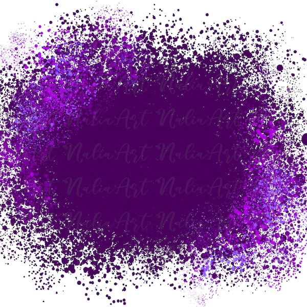 Background Paint Splatter Purple Splash Frame Splatter Background Printable Artwork Digital File Halloween Sublimation PNG