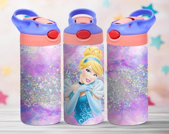 Princess Cinderella Cup PNG File DIGITAL DOWNLOAD 12oz Tumbler Design, 12oz Flip Top Cup Wrap