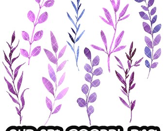 Leaves Purple Clip art Leaf Watercolor Clipart PNG