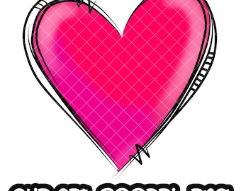 Hartkrabbelsublimatie, png-bestand | Hart, png-bestand | Roze hart | Hart aquarel | Valentijnssublimatie, png