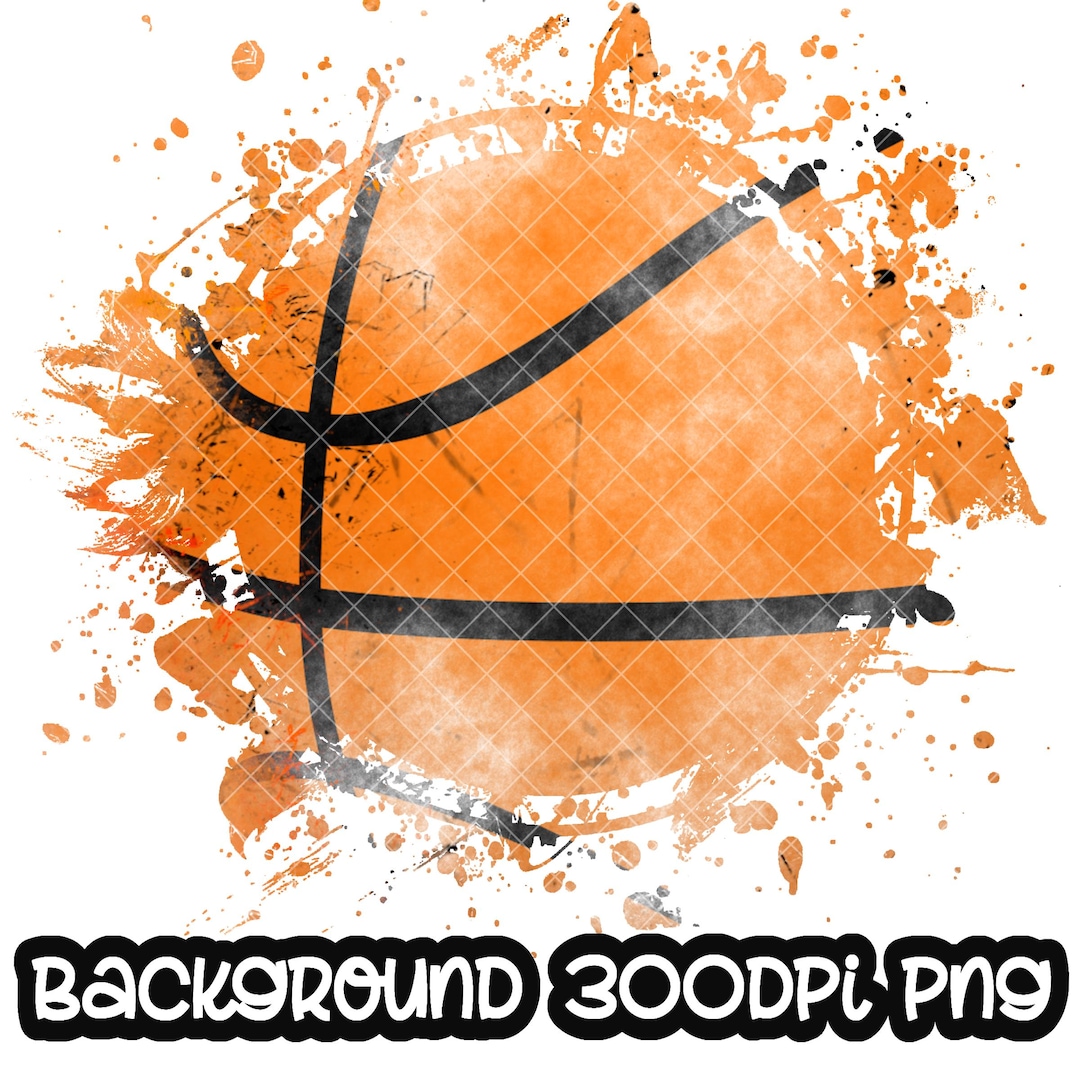 Background Basketball | Distressed Print Basketball Splash Frame ...