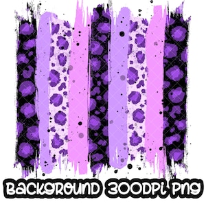 Pink Purple Stroke Background Leopard Sublimation PNG Frame Printable Artwork Cheetah Transfer