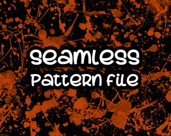 Splatter Background Seamless Pattern, Black Orange Splash Paper Background Download Free Commercial Use JPG