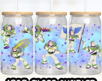 Anime Cartoon Toy Story Buzz Lightjahre Cup PNG Datei DIGITAL DOWNLOAD 16oz Glasbecher Design, 16oz Libby Cup Wrap