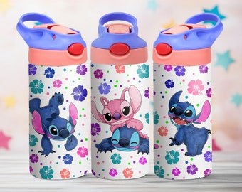 Stitch and Lilo Cup PNG File DIGITAL DOWNLOAD 12oz Tumbler Design, 12oz Flip Top Cup Wrap