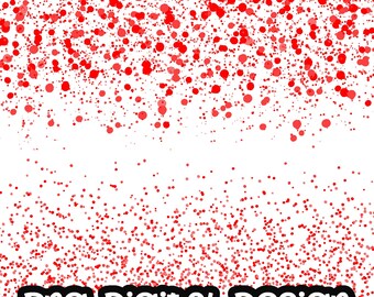 Confetti Red Border Clip art, Party Digital Design Clipart PNG Digital Download
