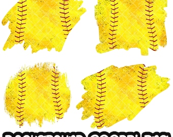Background Softball Distressed Patches | Splash Frame | Splatter Background | Design Elements PNG