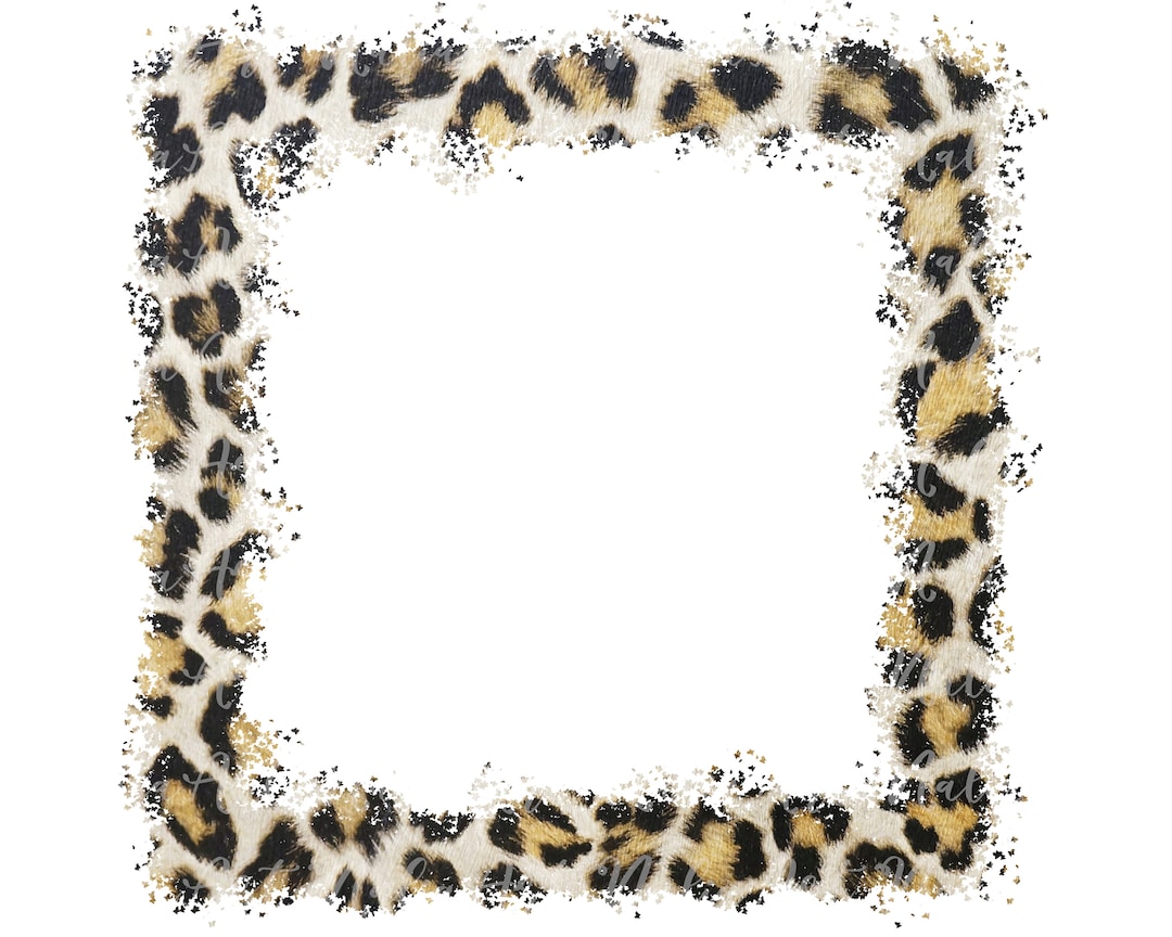 Frame Background Leopard Distressed Print Leopard Grunge Splash Frame Splatter Background