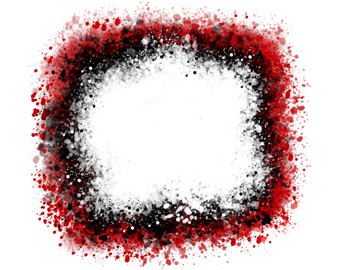 Background Paint Splatter Black Red White Splash Frame Splatter