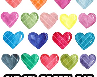 Clipart Heart Valentine's Day Watercolor Clip art Sublimation PNG