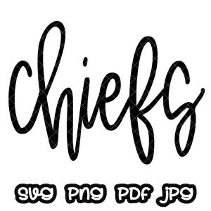 チーフス マスコット 手書き昇華デザイン SVG | ゲーム デー SVG I スポーツ フットボール | チーム マスコット SVG デジタル ダウンロード