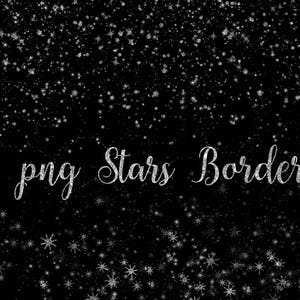 Silver Stars Glitter Border Confetti Sparkling Starfall clipart glitter clip art sparkly invitation wedding png