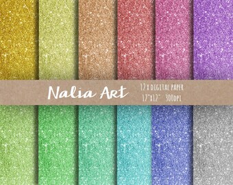 Digital paper Background Glitter, Glitter Border, Confetti Border, Gold, Silver, Invitation, Party INSTANT DOWNLOAD