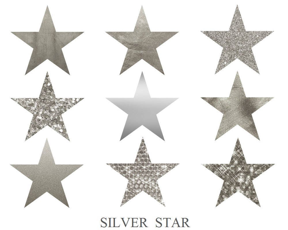 silver glitter stars | Art Board Print