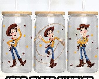 Anime Cartoon Toy Story Woody Cup PNG-Datei DIGITALER DOWNLOAD 16oz Glasbecher Design, 16oz Libby Cup Wrap