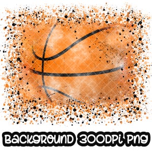 Fond de basket-ball grunge | Cadre d'éclaboussure de basket-ball à imprimé effet vieilli | Fond d'éclaboussures | Contexte sportif | Sublimation PNG