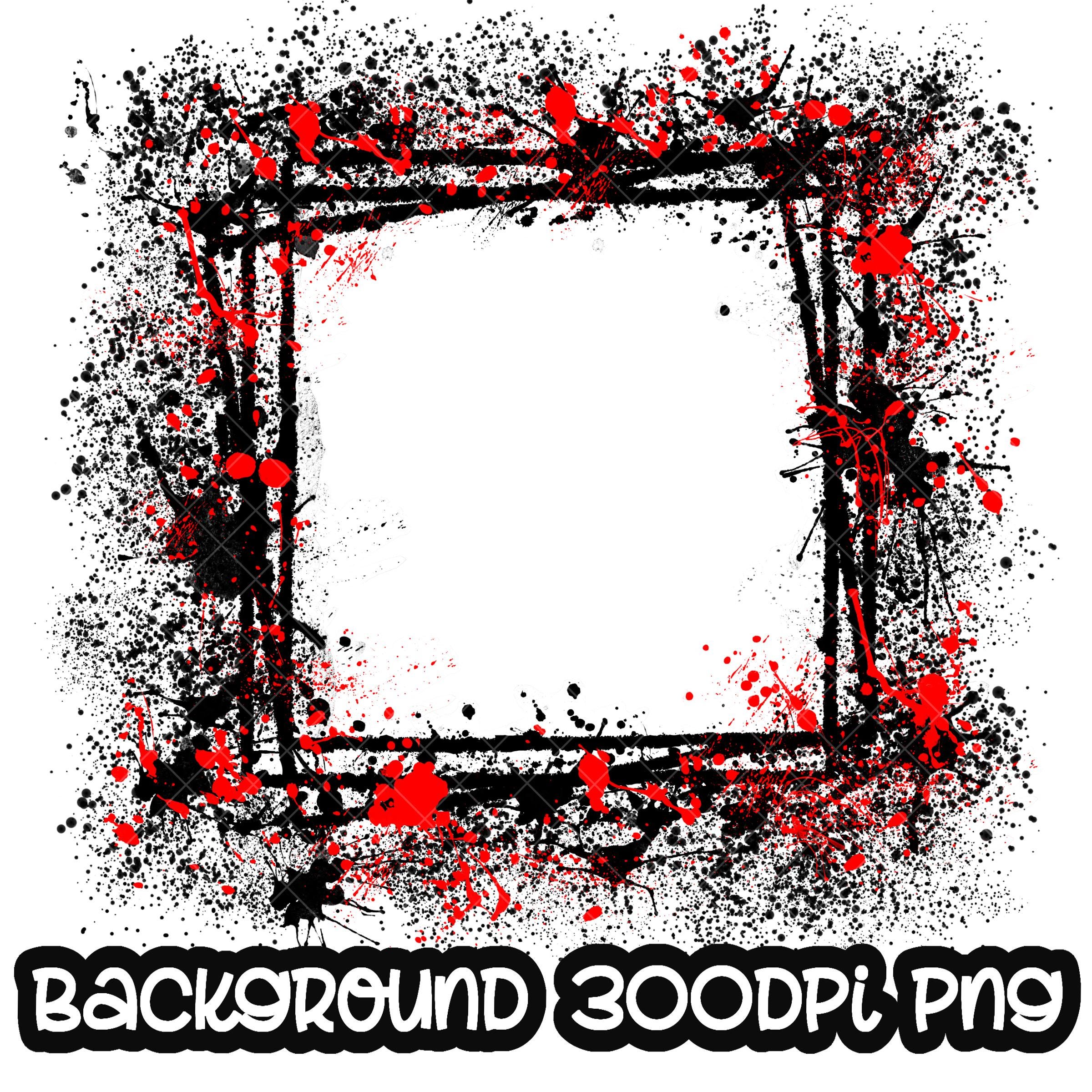 Frame Splatter Red Black Background | Printable Artwork | Splash Frame |  Paint Splatter Background | Sublimation PNG - Etsy Finland, image size:2400x2400