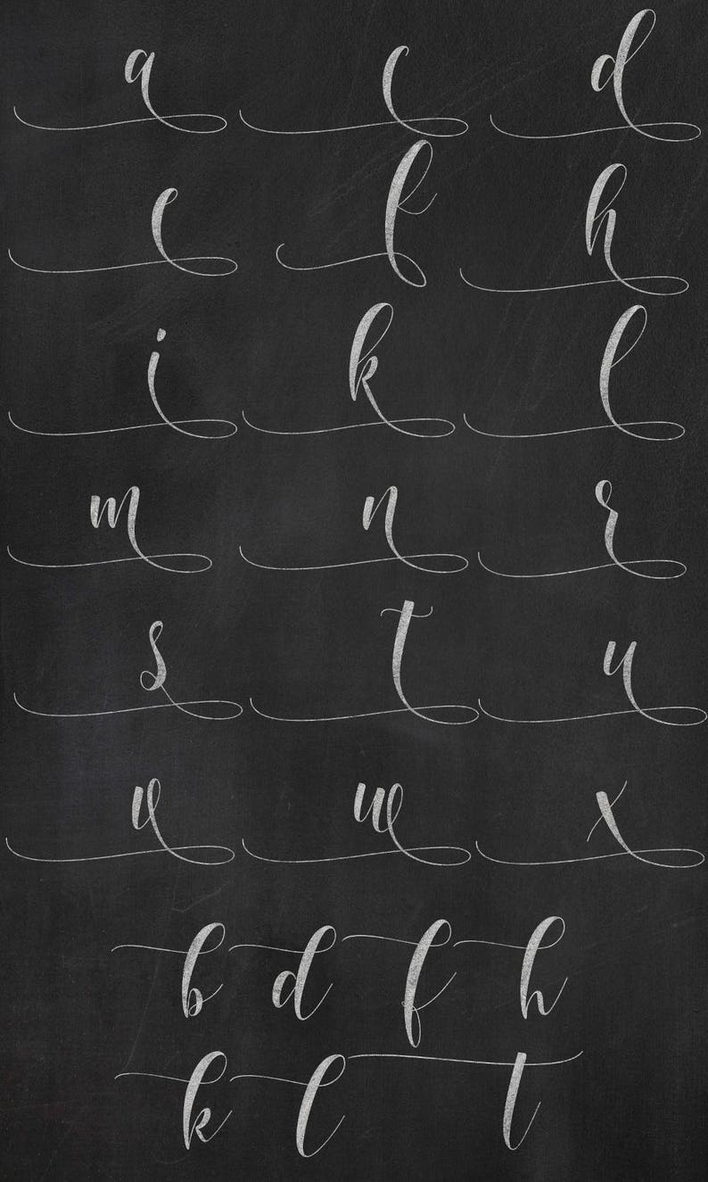 Buy 3 for 9 USD Chalkboard Alphabet Clip art Chalk Digital Etsy