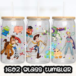 Anime Cartoon Toy Story Woody Cup PNG-Datei DIGITAL DOWNLOAD 16oz Glasbecher Design, 16oz Libby Cup Wrap