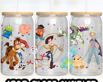 Anime Cartoon Toy Story Woody Cup PNG-Datei DIGITAL DOWNLOAD 16oz Glasbecher Design, 16oz Libby Cup Wrap