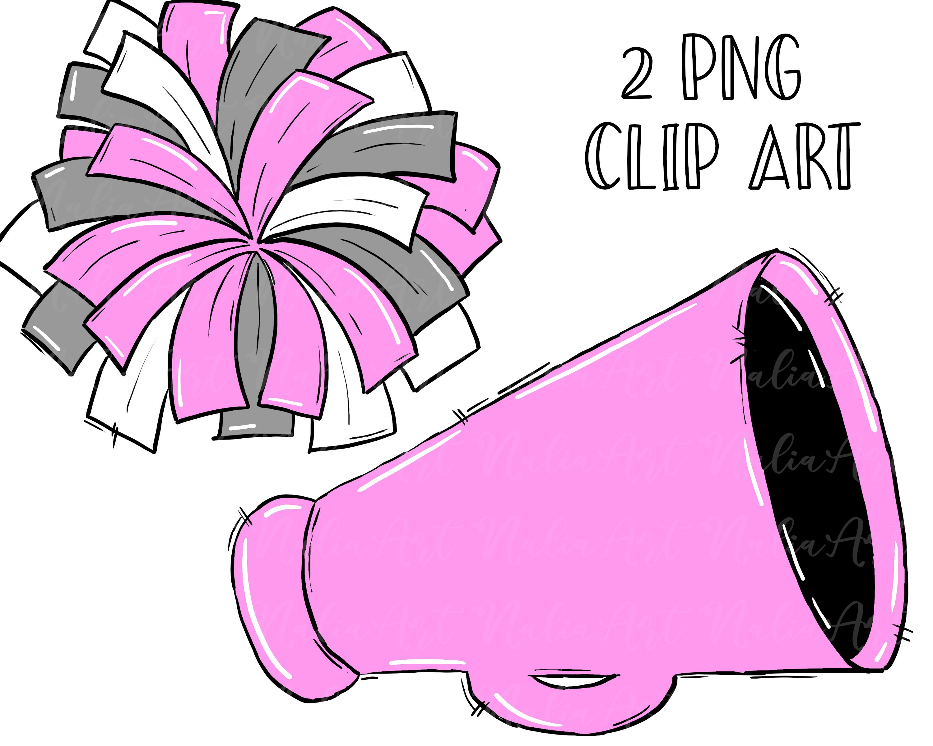 Cheerleading Megaphone Clipart Pink
