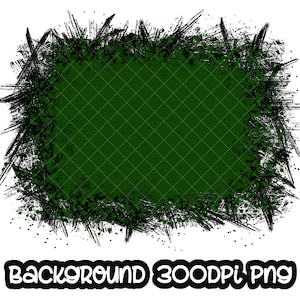 Frame Splatter Zwart Groene Achtergrond | Afdrukbaar kunstwerk | Spatlijst | Achtergrond verfspatten | Sublimatie-png