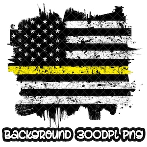 Può includere: Una bandiera americana usurata con una striscia gialla al centro. La bandiera è su uno sfondo bianco.