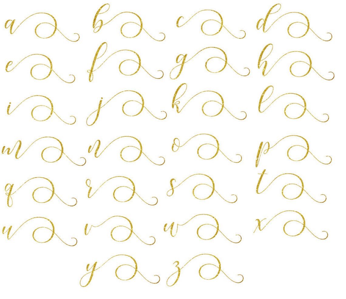 Gold Glitter Alphabet Clip Art, Gold Alphabet, Digital Clipart, Numbers ...