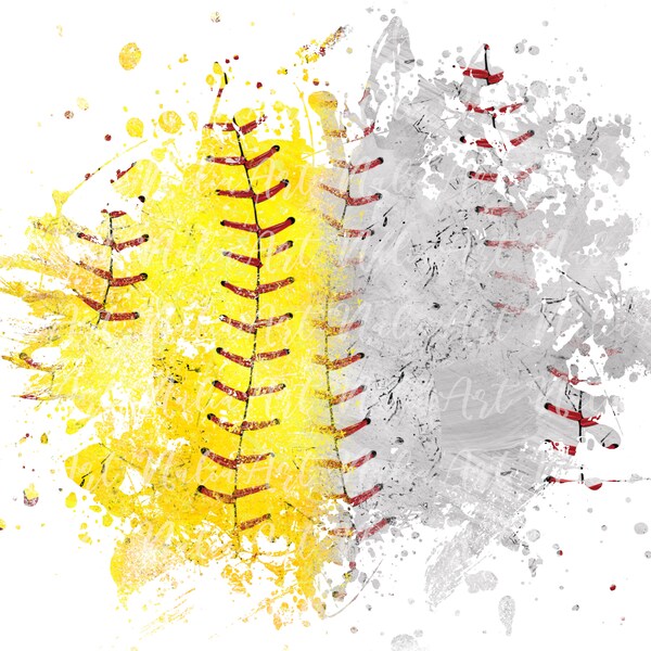 Background Baseball Softball Grunge | Distressed Print Splash Frame | Splatter Background | Sport Background | Sublimation PNG