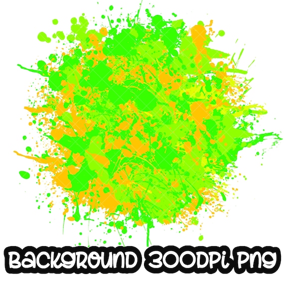 Orange And Green Splash Background
