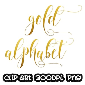 Gold Alphabet Clip art, Gold Foil Alphabet, Digital clipart, Numbers, Font, Letters cards, invitationsrt, PNG