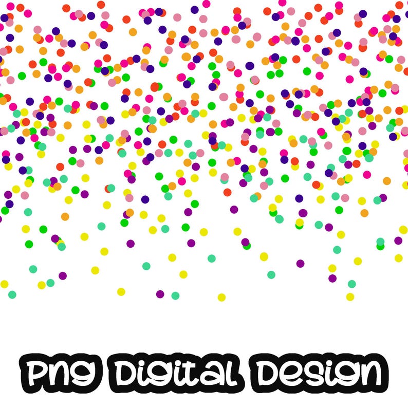 Confetti Border Clip Art, Party Digital Design Clipart PNG Digital ...