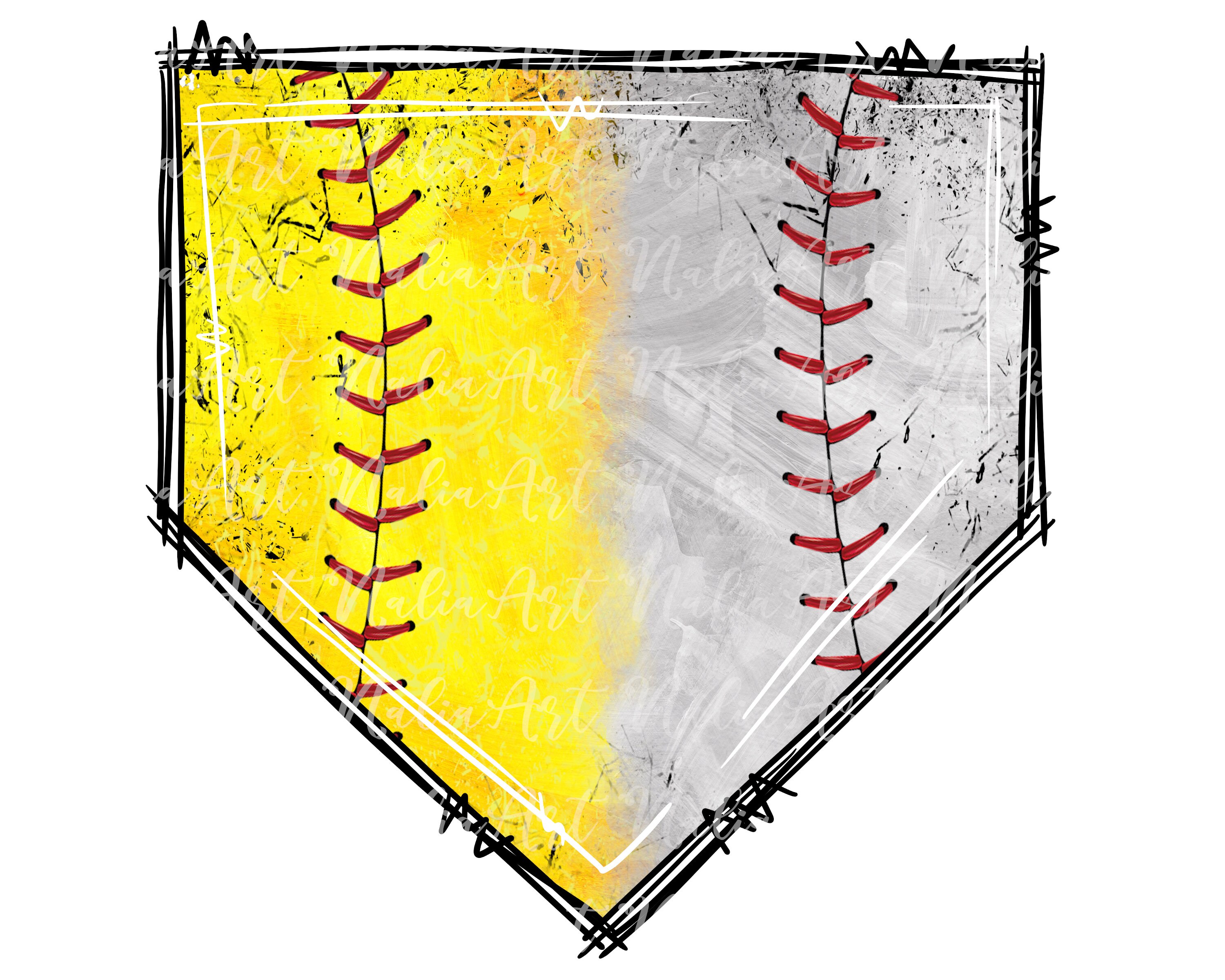 Softball Baseball Plate Softball Baseball Background Sport Etsy