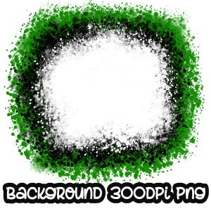 Achtergrond Verfspetters Zwart Groen Wit Splash Frame Splatter Achtergrond Afdrukbaar kunstwerk Digitaal bestand Halloween-sublimatie, png