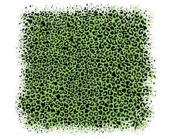Background Leopard Paint Splatter Black Green Splash Frame - Etsy