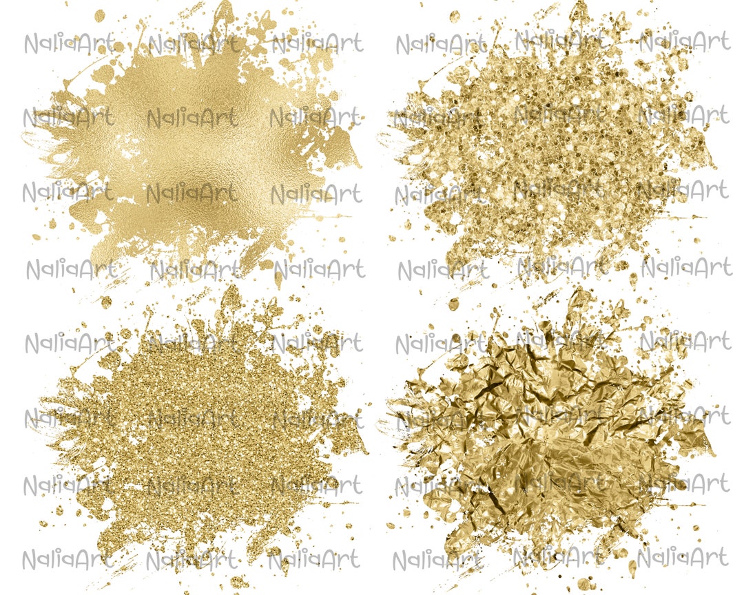 Background Paint Splatter Glitter Gold Splash Frame Splatter Background