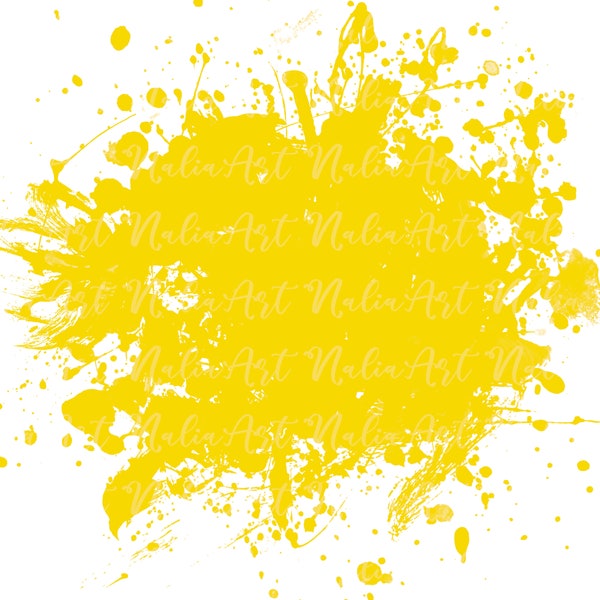 Background Paint Splatter Yellow | Splash Background | Splatter Background | Printable Artwork I Digital File | Sublimation PNG