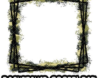 Camouflage Background | Grunge | Splash Frame | Camo Frame | Distressed Print Army Frame | Splatter Background | Sublimation PNG