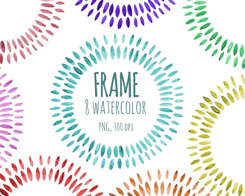 Buy 3 for 9 USD digital clipart invitationsrt Handpainted watercolor frames wedding INSTANT DOWNLAND cards