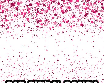 Confetti Border Pink Clip art, Party Digital Design Clipart PNG Digital Download