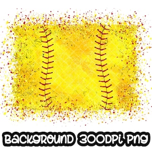 Background Softball Grunge | Distressed Print Softball Splash Frame | Splatter Background | Sport Background | Sublimation PNG