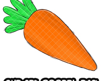 Carrot Easter Sublimation Carrots PNG Hand Drawn Design