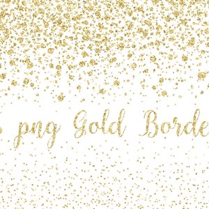 Gold Glitter Border, Confetti Borders,clipart gold, glitter clip art, sparkly, dots, invitation, wedding, png clipart