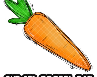Carrot Easter Sublimation Carrots PNG Hand Drawn Design